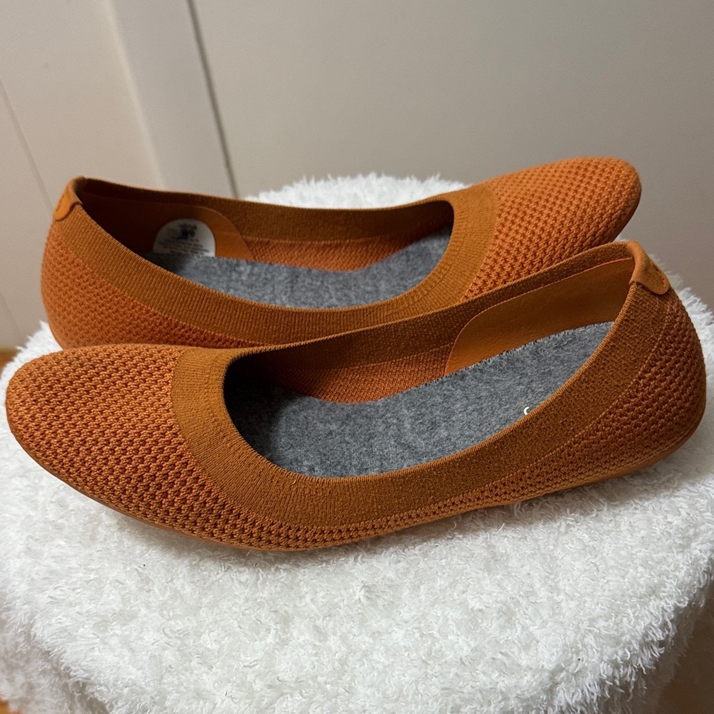 Allbirds Women's Orange Knit Flats